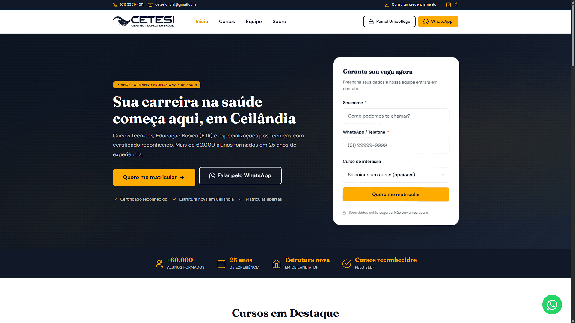 Capa do portfólio — CETESI